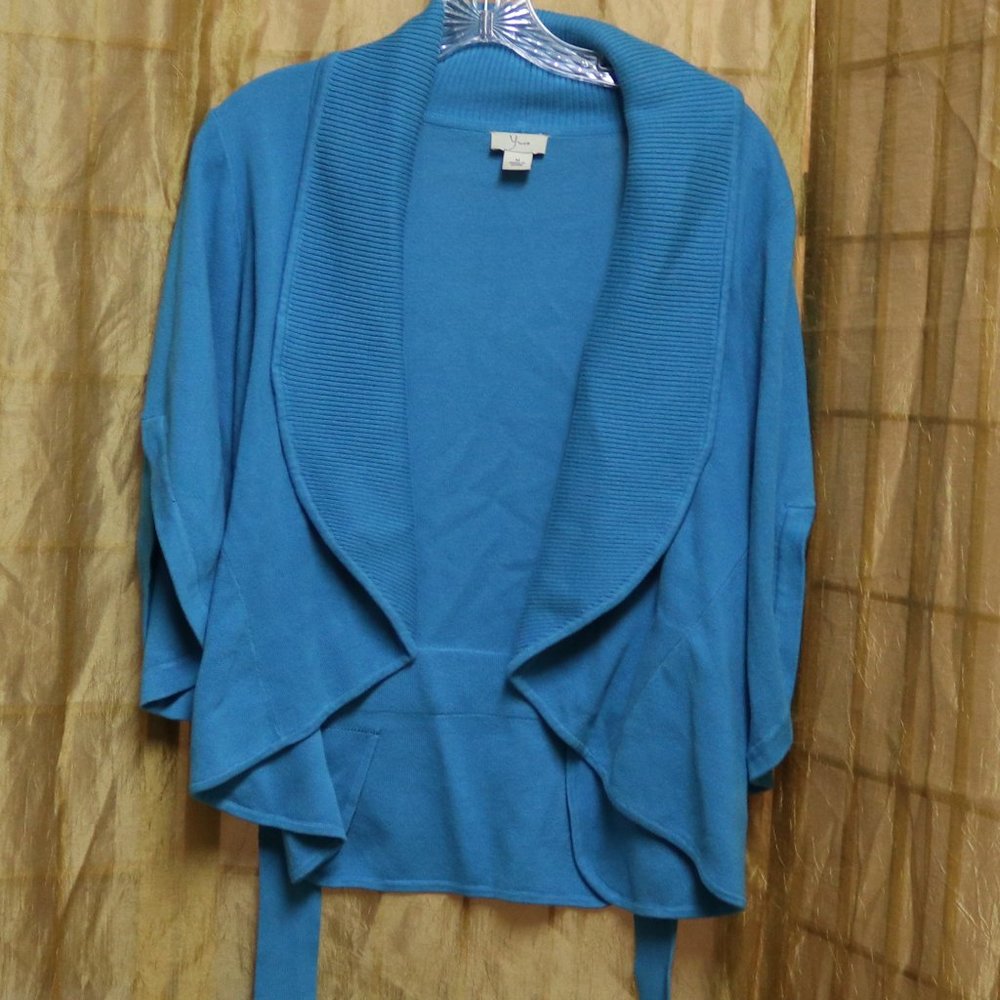 Yvos Turquoise Cardigan Sweater #385